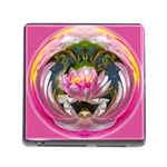 Flower Ornament Color Background Memory Card Reader (Square 5 Slot) Front