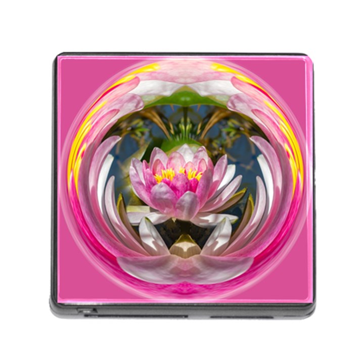 Flower Ornament Color Background Memory Card Reader (Square 5 Slot)