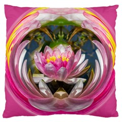 Flower Ornament Color Background Large Cushion Case (one Side) by Pakrebo