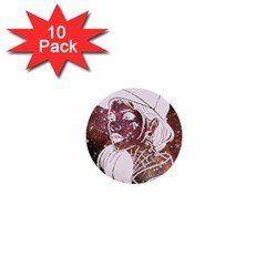 Galaxy Stars Giel 1  Mini Buttons (10 Pack)  by snowwhitegirl