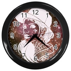 Galaxy Stars Giel Wall Clock (black)