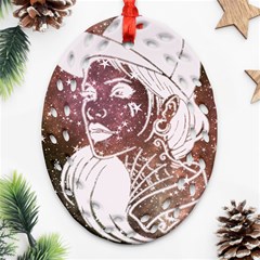 Galaxy Stars Giel Ornament (oval Filigree)