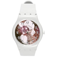 Galaxy Stars Giel Round Plastic Sport Watch (m) by snowwhitegirl