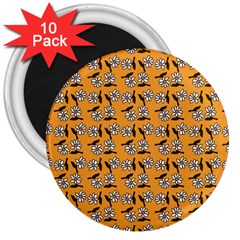 Daisy Orange 3  Magnets (10 pack) 