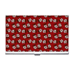 Daisy Red Business Card Holder by snowwhitegirl