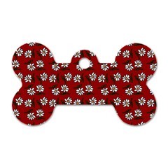 Daisy Red Dog Tag Bone (two Sides) by snowwhitegirl