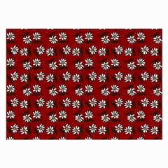 Daisy Red Large Glasses Cloth by snowwhitegirl