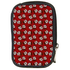 Daisy Red Compact Camera Leather Case by snowwhitegirl