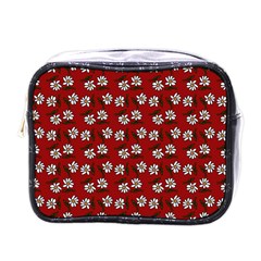 Daisy Red Mini Toiletries Bag (one Side)