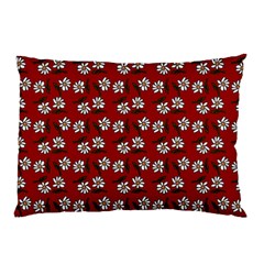 Daisy Red Pillow Case (two Sides)