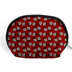 Daisy Red Accessory Pouch (medium)