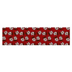 Daisy Red Satin Scarf (oblong)