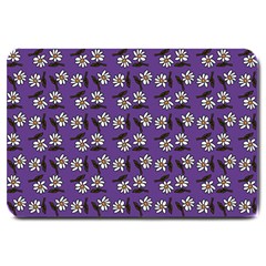 Daisy Purple Large Doormat  by snowwhitegirl