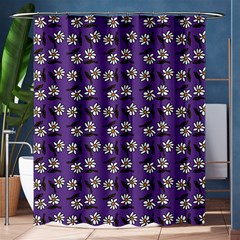 Daisy Purple Shower Curtain 60  X 72  (medium)  by snowwhitegirl