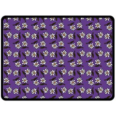 Daisy Purple Double Sided Fleece Blanket (large)  by snowwhitegirl