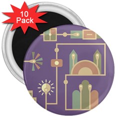 Background Infographic Travel 3  Magnets (10 Pack)  by Pakrebo