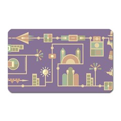 Background Infographic Travel Magnet (rectangular) by Pakrebo