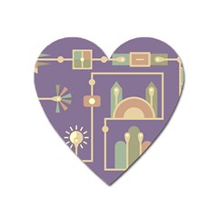 Background Infographic Travel Heart Magnet by Pakrebo