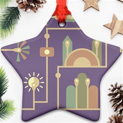 Background Infographic Travel Star Ornament (two Sides) by Pakrebo