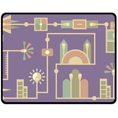 Background Infographic Travel Fleece Blanket (medium)  by Pakrebo