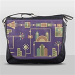 Background Infographic Travel Messenger Bag Front