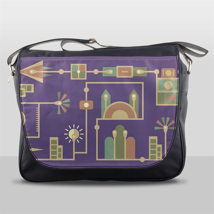 Background Infographic Travel Messenger Bag