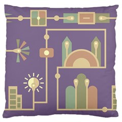 Background Infographic Travel Large Cushion Case (two Sides) by Pakrebo