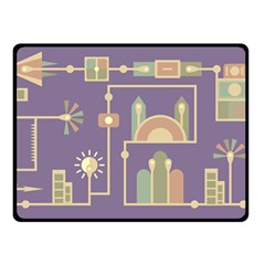 Background Infographic Travel Double Sided Fleece Blanket (small)  by Pakrebo