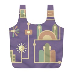 Background Infographic Travel Full Print Recycle Bag (l) by Pakrebo