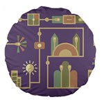 Background Infographic Travel Large 18  Premium Flano Round Cushions Front