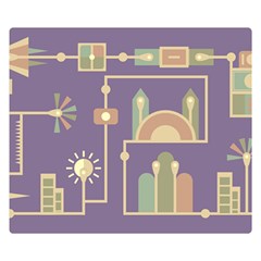 Background Infographic Travel Double Sided Flano Blanket (small)  by Pakrebo