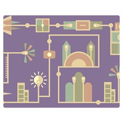 Background Infographic Travel Double Sided Flano Blanket (medium)  by Pakrebo