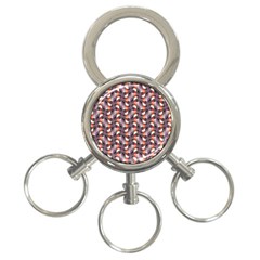 Pattern Abstract Fabric Wallpaper 3-ring Key Chain by Pakrebo