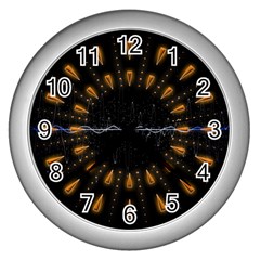 Background Pattern Bright Graphic Wall Clock (silver) by Pakrebo