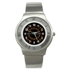 Background Pattern Bright Graphic Stainless Steel Watch by Pakrebo