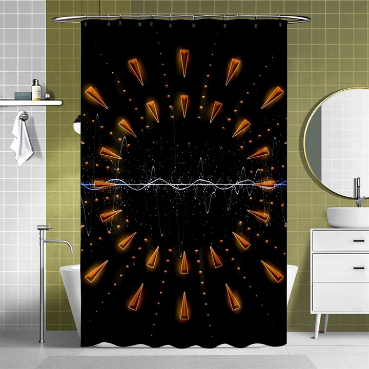 Background Pattern Bright Graphic Shower Curtain 48  x 72  (Small) 