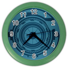 Technology Background Binary Color Wall Clock by Pakrebo