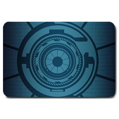 Technology Background Binary Large Doormat  by Pakrebo