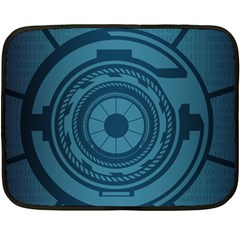 Technology Background Binary Fleece Blanket (mini) by Pakrebo