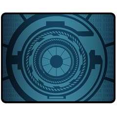 Technology Background Binary Fleece Blanket (medium)  by Pakrebo