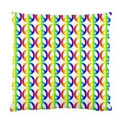 Retro Rainbow Gradient Peace Symbol Standard Cushion Case (one Side) by Pakrebo