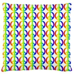 Retro Rainbow Gradient Peace Symbol Standard Flano Cushion Case (Two Sides) Front