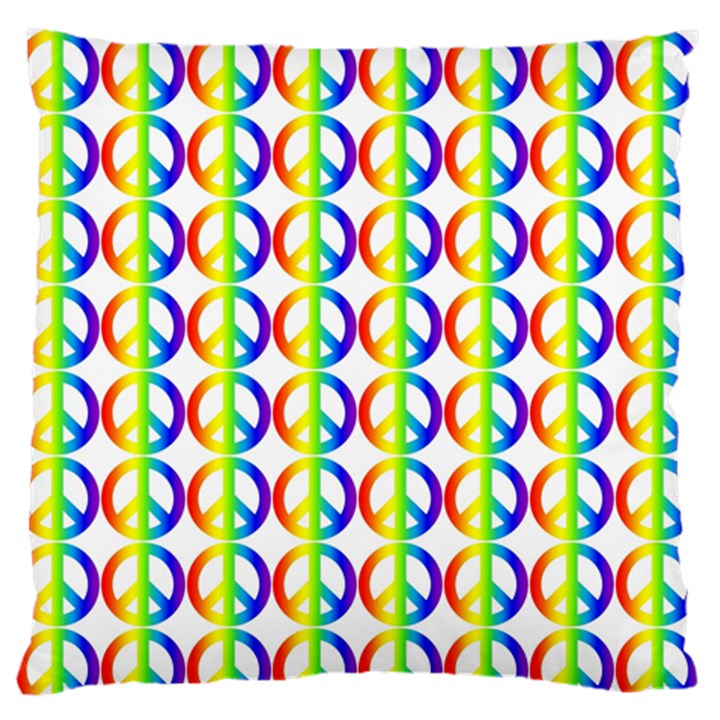 Retro Rainbow Gradient Peace Symbol Standard Flano Cushion Case (Two Sides)