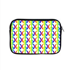 Retro Rainbow Gradient Peace Symbol Apple Macbook Pro 15  Zipper Case by Pakrebo