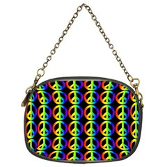 Retro Rainbow Gradient Peace Symbol Chain Purse (one Side) by Pakrebo