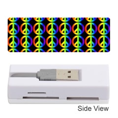 Retro Rainbow Gradient Peace Symbol Memory Card Reader (stick) by Pakrebo