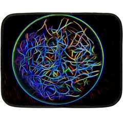 Neon Background Light Design Fleece Blanket (mini) by Pakrebo