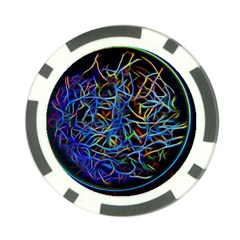 Neon Background Light Design Poker Chip Card Guard (10 Pack) by Pakrebo