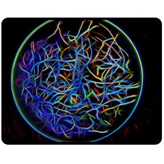 Neon Background Light Design Fleece Blanket (medium)  by Pakrebo