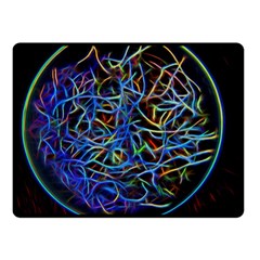 Neon Background Light Design Fleece Blanket (small) by Pakrebo